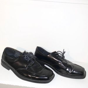 Dexter lace up dress shoes w/ crocodile design, size 13